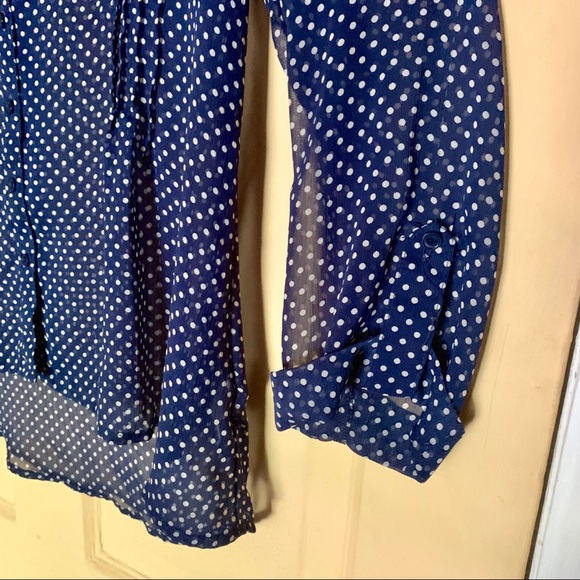 PACSUN “Kirra” Sheer Polka Dot Blouse - Picture 4 of 5